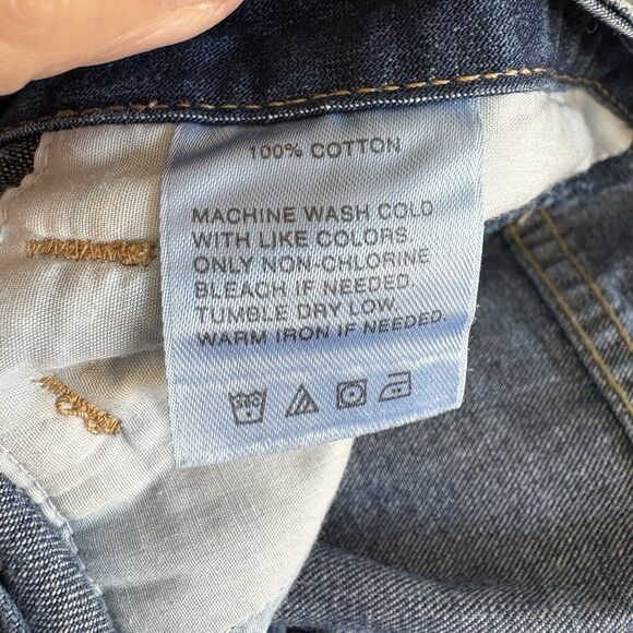 Halogen Womens Denim Jean Skirt Sz 8 Modest MIDI Below Knee Blue - Picture 5 of 5